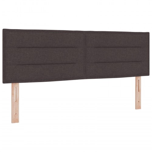 Sengegavl Linje Design Mørk Brun 160 cm Stof