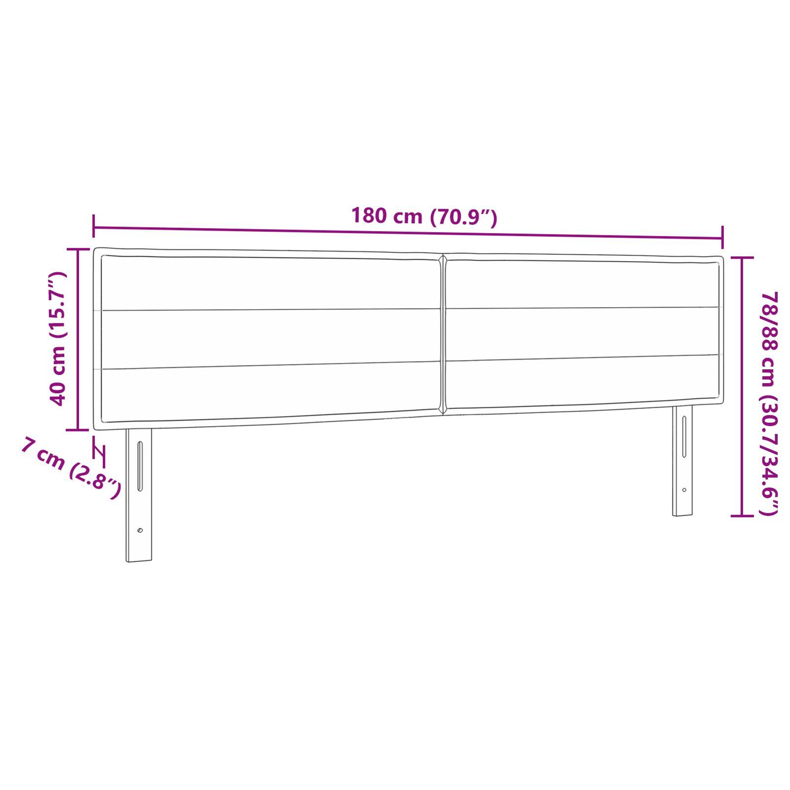 Hovedgærde Linje Design Lys Grå 180 cm Stof
