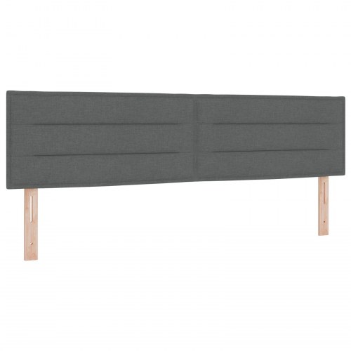 Hovedgavl med Linjer Design Mørkegrå 180 cm Stof