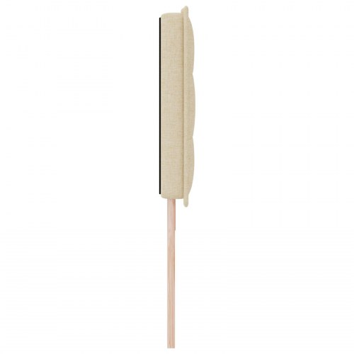 Sengegavl med Linjer Design Creme 180 cm Stof