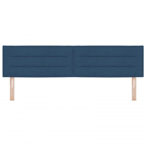 Sengegavl med linjer Design Blå 180 cm Stof