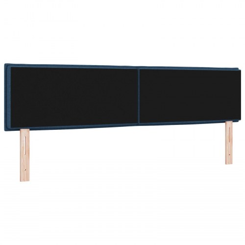 Sengegavl med linjer Design Blå 180 cm Stof