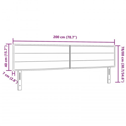 Hovedgærde Linje Design Taupe 200 cm Stof