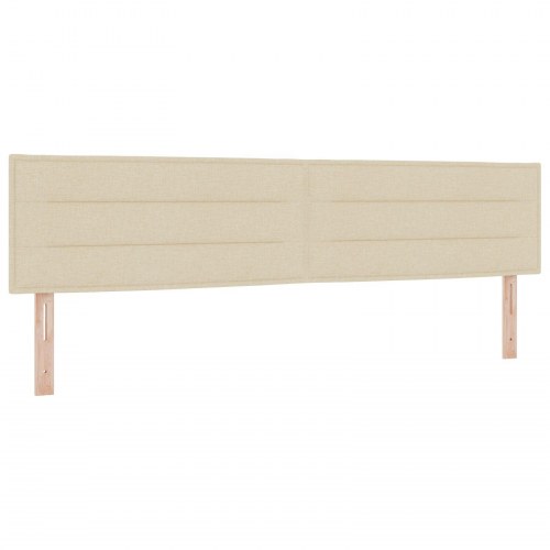 Sengegavl Linje Design Creme 200 cm Stof