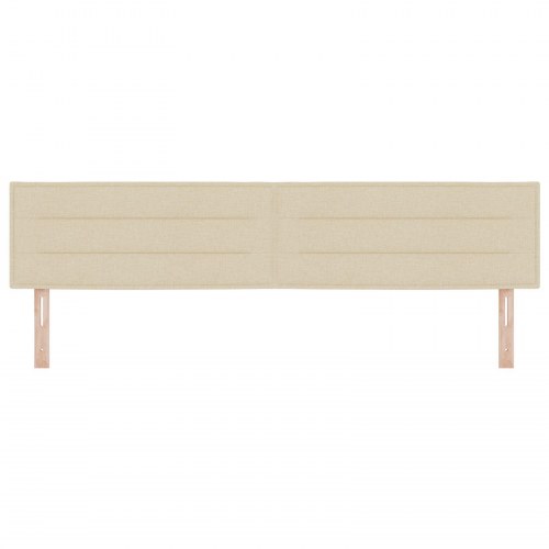 Sengegavl Linje Design Creme 200 cm Stof