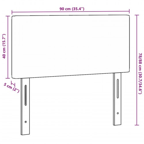 Senggavl Enkel Design Cremefarvet 90 cm Corduroy Stof