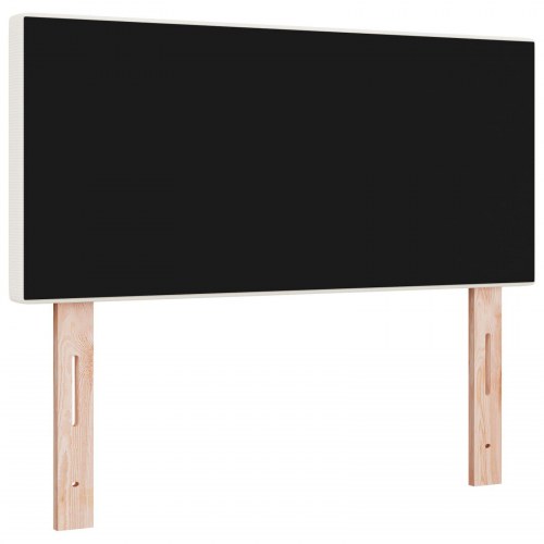 Sengegavl Enkel Design Creme 100 cm Fløjlstof