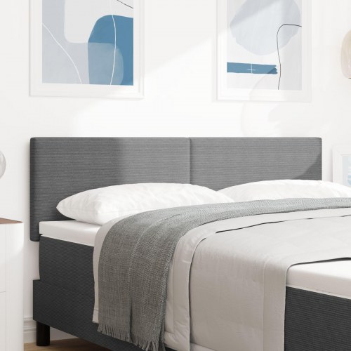 Hovedgærde Enkel Design Lys Grå 140 cm Corduroy Stof