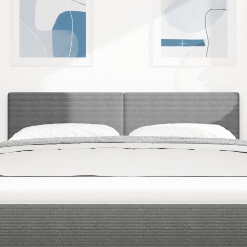 Hovedgærde Enkel Design Lys Grå 140 cm Corduroy Stof