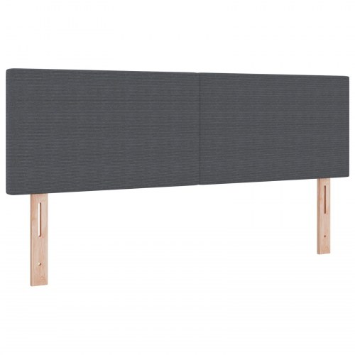 Sengegavl Enkel Design Mørkegrå 160 cm Corduroy Stof