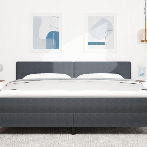 Hovedgærde Enkel Design Mørkegrå 180 cm Corduroy Stof