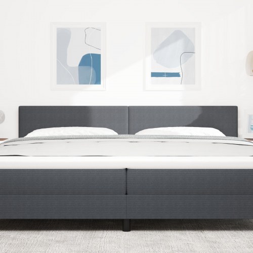 Hovedgærde Enkel Design Mørkegrå 200 cm Corduroy Stof