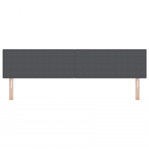Hovedgærde Enkel Design Mørkegrå 200 cm Corduroy Stof
