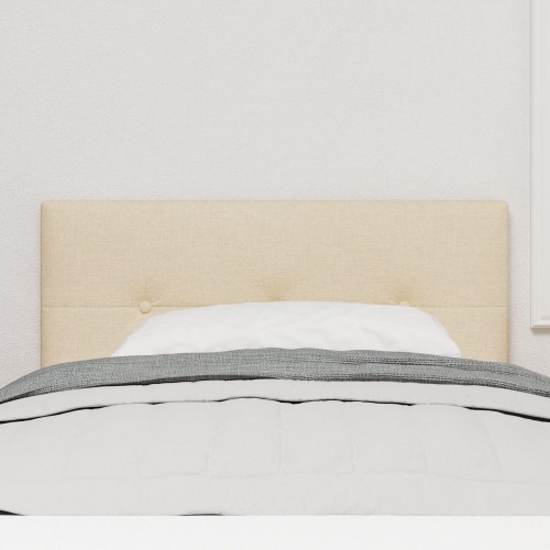 Hovedgærde Knappudset Creme 80 cm Stof