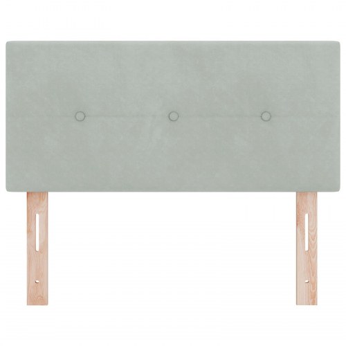 Hovedgærde Knap-Quiltet Lysegrå 80 cm Velour
