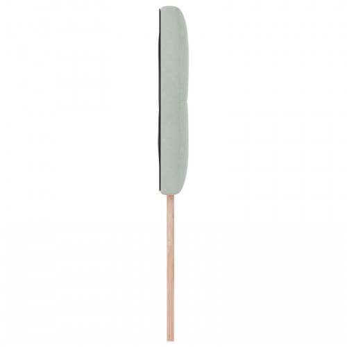 Hovedgærde Knap-Quiltet Lysegrå 80 cm Velour