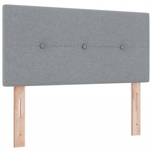 Hovedgavl Med Knapper Lysegrå 90 cm Stof