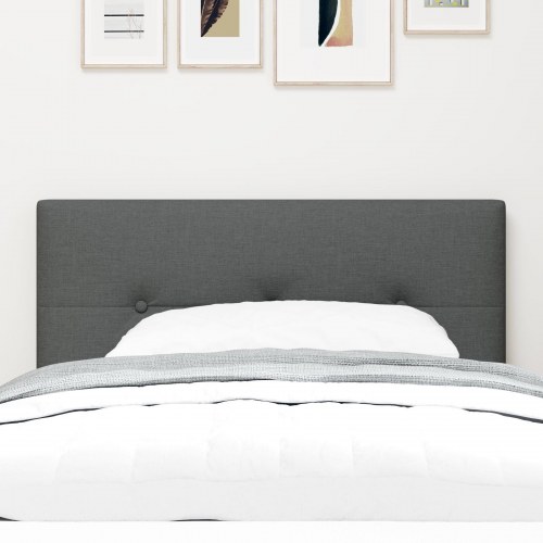 Hovedgavl Knap Tufted Mørkegrå 90 cm Stof