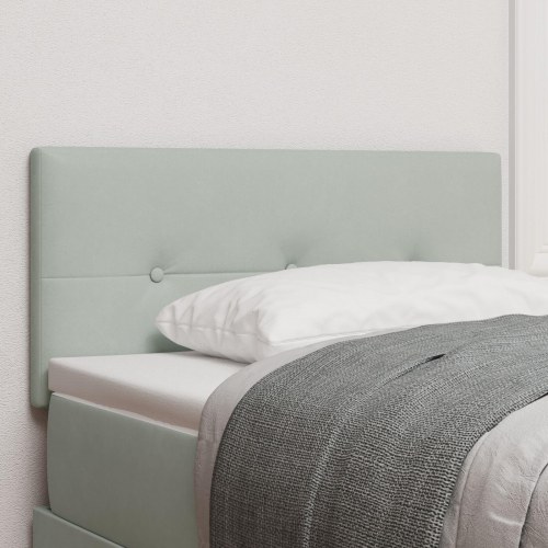 Hovedgavl Knap Tuftet Lysegrå 90 cm Velour