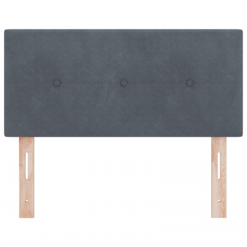 Hovedgavl med knapstopning Mørkegrå 90 cm Velour