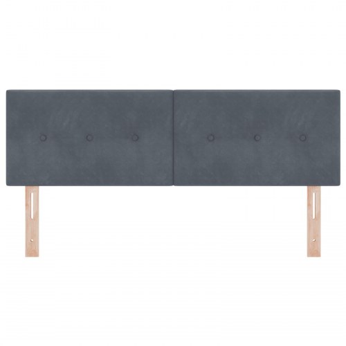 Hovedgavl Knap Tuftet Mørkegrå 160 cm Velour