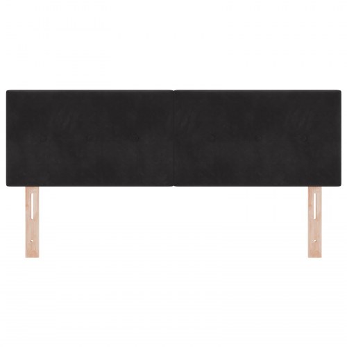 Hovedgærde Med Knapper Sort 160 cm Velvet