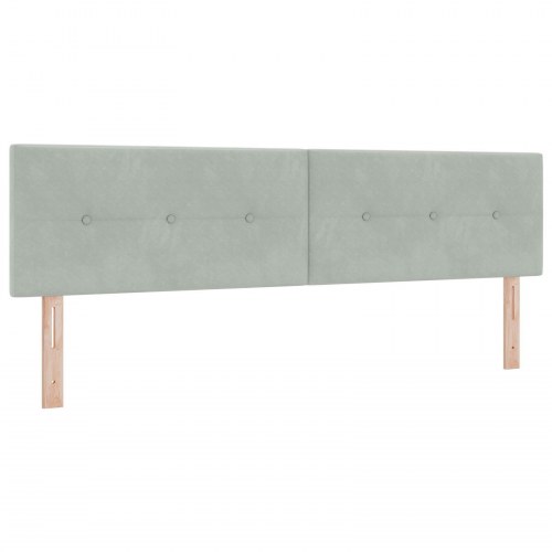 Sengegavl med knapper Lysegrå 180 cm Velour
