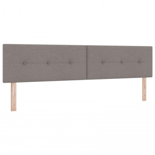 Sengegavl Med Knapper Taupe 200 cm Stof