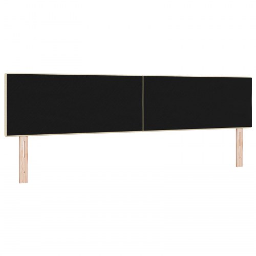 Hovedgærde Med Knapper Creme 200 cm Stof