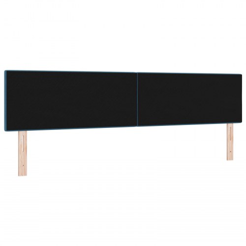Sengegavl med knapper, tufted, mørkeblå, 200 cm, fløjl