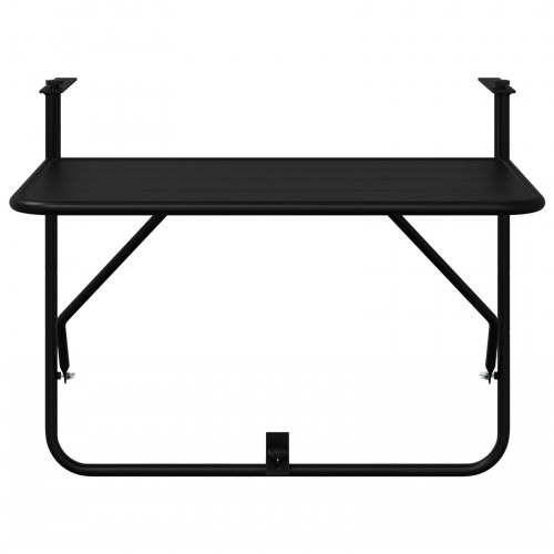Sammenklappeligt Hængende Balkonbord Sort 60x40 cm i Stål