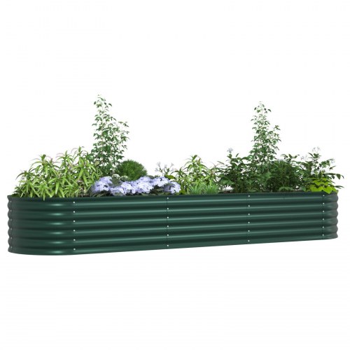 Have Højbed Grøn 320x80x44 cm i Galvaniseret Stål