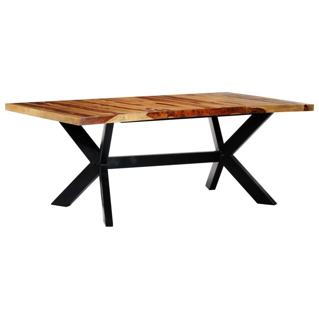 Spisebord massivt sheeshamtræ 200 x 100 x 75 cm