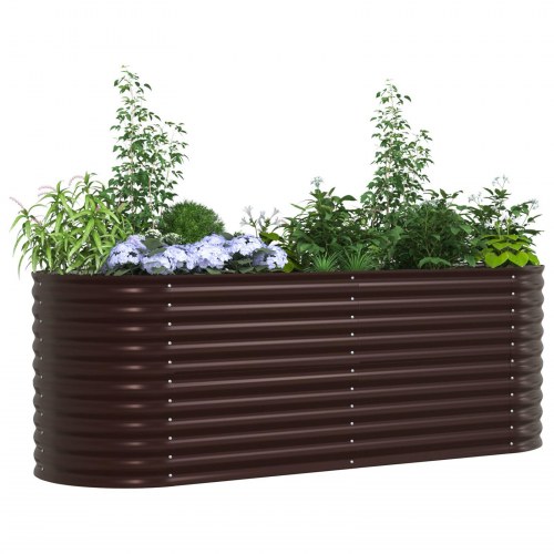 Havehøjbed Brun 240x80x81 cm Galvaniseret Stål