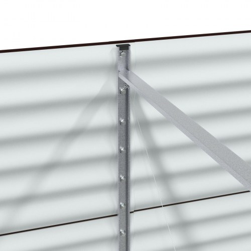 Havehøjbed Brun 240x80x81 cm Galvaniseret Stål