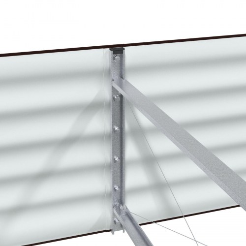 Hævet Bed til Haven - Brun 400x80x44 cm i Galvaniseret Stål