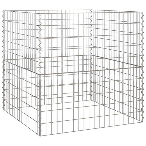 Havekomposter 100x100x100 cm Galvaniseret Stål Firkan