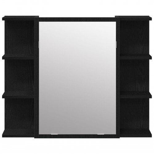 Badeværelsesmøbel sæt Sæt af 3 Sort eg Konstrueret træ