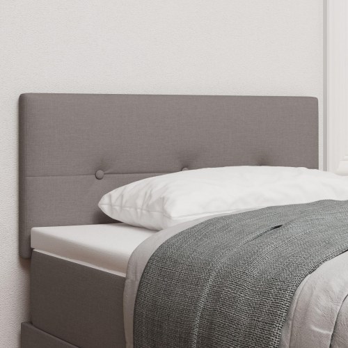 LED Hovedgærde Knap Tuftet Taupe 90 cm Stof