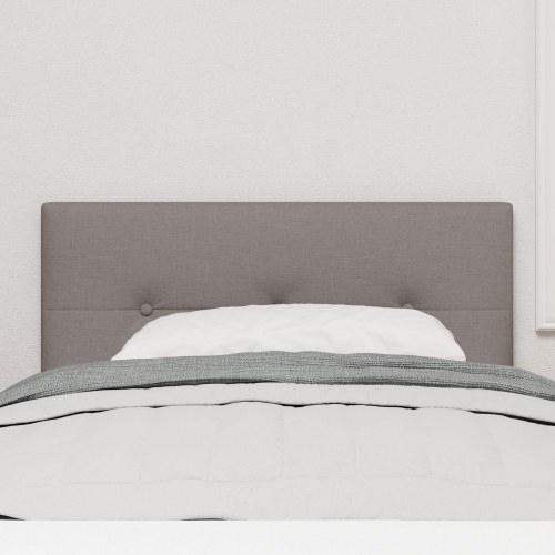 LED Hovedgærde Knap Tuftet Taupe 90 cm Stof
