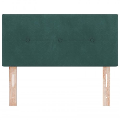 LED Hovedgavl Knappetrukket Mørkegrøn 90 cm Velour