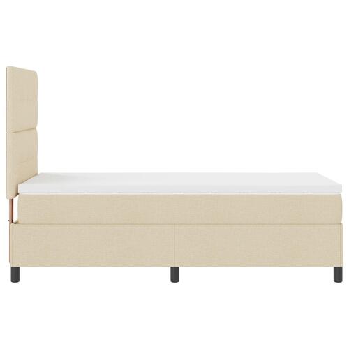 Senge ramme med madras Beige Stof 100 x 200 cm Senge madras