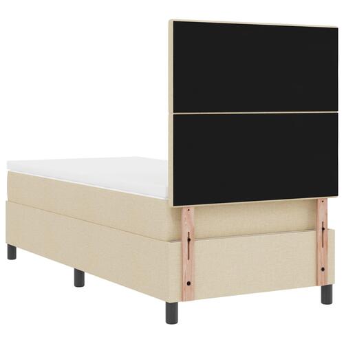 Senge ramme med madras Beige Stof 100 x 200 cm Senge madras