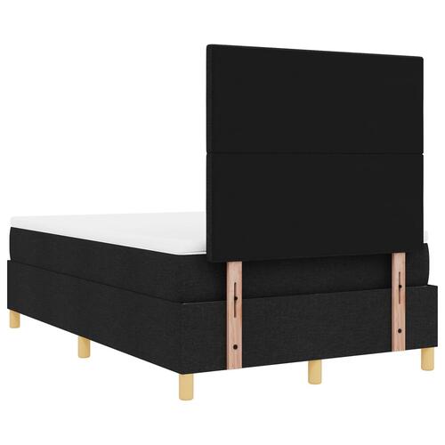 Boxspring Seng med Madras Sort 120x200 cm Stof