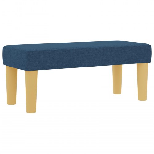 Boxmadras med madras og bænk Blå 90x200 cm Stof