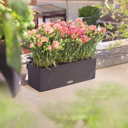 LECHUZA plantekasse CUBE color triple med beslag antracitgrå 13684