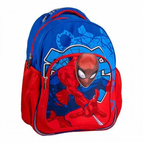 Spider-Man skoletaske - blå børnerygsæk 42 cm