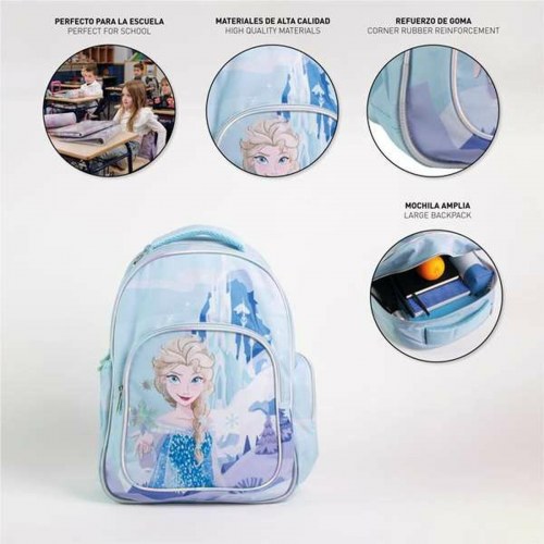Frozen skoletaske - blå børnerygsæk med Elsa