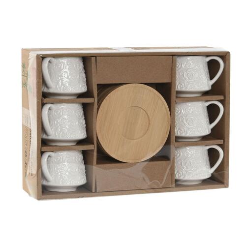 Kop Home ESPRIT Hvid Bambus Porcelæn 90 ml