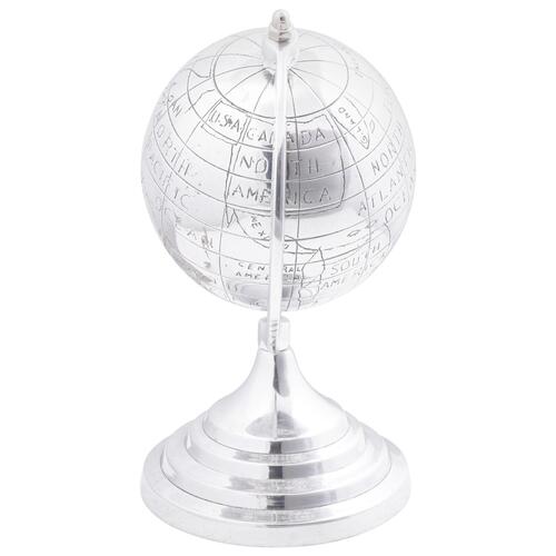 Globe Skulptur Sølv 16,5x14x26 cm Aluminium